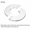 Uxcell Wall Split Flange 201 Stainless Steel Round Escutcheon Plate For 61mm Diameter Pipe 4pcs