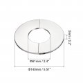 Uxcell Wall Split Flange 201 Stainless Steel Round Escutcheon Plate For 61mm Diameter Pipe 4pcs