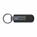 Ipick Image For Ford Edge Gunmetal Black Metal Plate Pu Leather Strap Key Chain Keychain Official Licensed