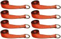 Qty 8 Premium Orange V38-1 X8 Lasso Straps With D Rings For Jerrdan Century Vulcan More Wheel Lift Larms Wreckers Tow Trucks 