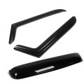 Auto Dynasty For Jeep Wrangler Tj 2pcs Window Deflector Rain Guard 38 Inches Sun Roof Visor Dark Smoke 