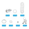 1 8 Inch Cabinet Locks With Iron Key 15 Pack Cam Replacement Cylinder Toolbox Keyed Alike For Rv Drawer Storage Cart Mailbox