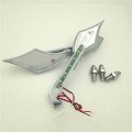 Hongk- Chrome Diamond Shape Led Turn Signal Integrate Mirrors Compatible With All Kawasaki Suzuki Cruiser Bikes Cbr Ninja Gsxr