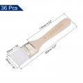Uxcell 36pcs 5 Paint Brush 1 2 Width Soft Nylon Bristle With Wood Handle For Wall Cabinets Fences White