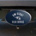 University Of Wisconsin Stout Blue Devils Logo Oval Tow Hitch Cover Trailer Plug Insert 2