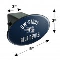 University Of Wisconsin Stout Blue Devils Logo Oval Tow Hitch Cover Trailer Plug Insert 2