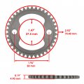 Caltric Cam Timing Chain With Guide Sprocket Compatible Honda Sportrax 400 Trx400ex 2x4 1999 2000 2001 2002 2003 2004 2005 2006