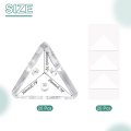 20 Set Acrylic Corner Bracket 3-hole Triangle Connector Joint Hanger Brace Brackets Transparent W Sticker For Diy Display Box