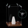 20 Set Acrylic Corner Bracket 3-hole Triangle Connector Joint Hanger Brace Brackets Transparent W Sticker For Diy Display Box