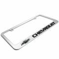 Ipick Image For Chevrolet Black Logo In 3d Mirror Chrome Metal License Plate Frame