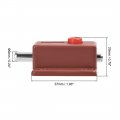 Uxcell Door Bolt Lock 2-inch Abs Sliding Flush Barrel Latch With Switch Button 20 Pcs Brown