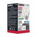 Satco 6 Pack Dimmable Led Filament Lamps S12402 High Lumens 5 Watt A15 Clear Medium Base 4000k 90 Cri 120 Volt For Use At