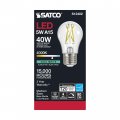 Satco 6 Pack Dimmable Led Filament Lamps S12402 High Lumens 5 Watt A15 Clear Medium Base 4000k 90 Cri 120 Volt For Use At