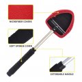 Inside Car Window Cleaning Tool Kit With 4 Washable Microfiber Pads Extendable Handle And 180 Degrees Swivel Triangular Head