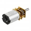 Uxcell Micro Speed Reduction Motor Dc 12v 66rpm With Full Metal Gearbox 0 18a Electric Gear Box 2 Terminals For Diy Rc
