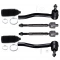 Ocpty New 6-piece Fit For 2009014 Nissan Maxima Inner Tie Rod End 2 Outer 2 Steering Rack Boot