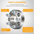 Ocpty 5x4 Wheel Spacers 1 Inch Ford Mustang With 14x1 5 Lug Nuts 70 5mm Hub Bore Compatible For
