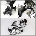 Auto Dynasty Chrome Housing Amber Corner Headlight Head Lamps Tool Kit Compatible With 95-01 Ford Explorer