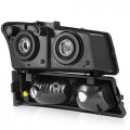 Ocpty Compatible For Chevy Avalanche 1500 2500 2003-2006 For Silverado 3500 Classic 2007 Headlight Headlamps Smoke Housing