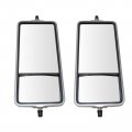 16x7 Stainless Steel West Coast Convex Mirror Pair Bubble Back For Hd Truck 
