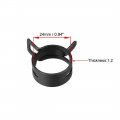 Uxcell Steel Band Clamp 24mm Inner Dia Fit 25 5-27 5mm Od Hose Spring Type Action Fuel Line Silicone Tube Clip Black 5pcs