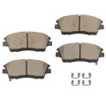 Front D1847 Ceramic 4pcs W Hardware Disc Brake Pad Set 