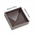 Uxcell Flat Top Post Cap For Fence Stair Handrail 90x90mm 3 5inch Plastic Coffee Color