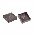 Uxcell Flat Top Post Cap For Fence Stair Handrail 90x90mm 3 5inch Plastic Coffee Color