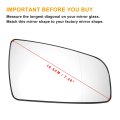 Car Rearview Right Passenger Side Mirror Glass Replacement W Backing Plate Aspherical Heated White For Opel Vauxhall Zafira B