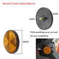 Grebizan M6x1 0 Round Reflectors Universal For Motorcycles Atv Bikes Dirt 2pcs Orange