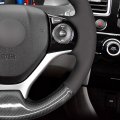 Mewant Steering Wheel Cover Suede Pu Carbon Fiber Hand-stitched Wrap For Honda Civic 9 2012-2015