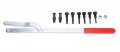 Universal Pulley Holder Interchangeable Fan Clutch Tool Kit Adjustable Wrench 1 5 To 8 625 In With 4 Step Pins And Storage Case