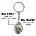 Graphics More University Of Colorado Logo Secondary Keychain Spinning Round Chrome Plated Metal