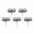 Abrasive Nylon Wheels Brush 240 Grits With 1 4 Inch Shank For Polish Grinder 5pcs 