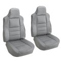4 Piece Front Seat Covers For Ford F250 F350 F450 F550 Lariat Xlt 2002 2007 And Excursion 2005 Medium Flint Gray Microfiber 
