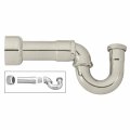 Westbrass D402ne-1-07 1-1 2 New England Style P-trap With High Box Flange Satin Nickel 