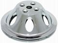R8840 Upper Swp Single Groove Water Pump Pulley For Big Block Chevy 6 In Diameter Aluminum Satin Finish V-belt 