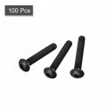 Uxcell M4x25mm Hex Socket Button Head Cap Bolts Screws Alloy Steel 100pcs