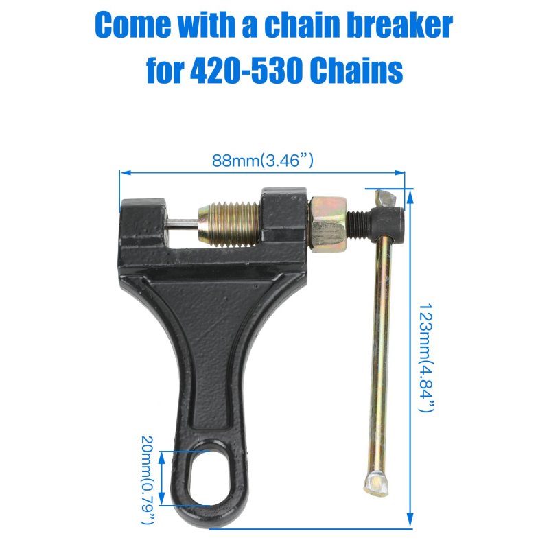 420 Chain 42 Links With Breaker For Coleman Ct200u Ct200u-ex Bt200x Baja Warrior Mb200 Trailmaster Massimo Predator 212cc 196cc