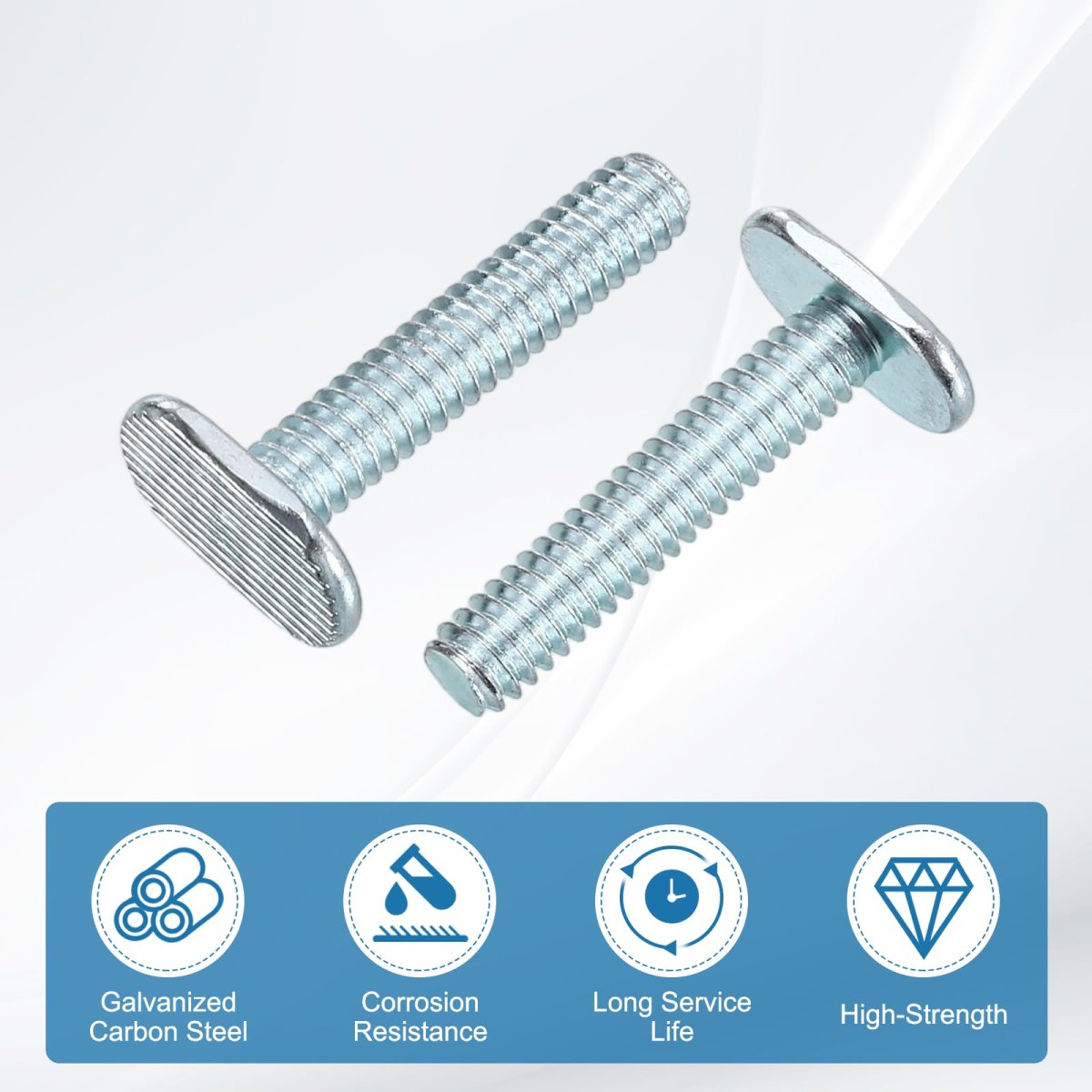 1 4 -20 Track Bolts 1-1 Inch Length 25 Pcs Drop-in Sliding T Slot Accessories For Woodworking Jigs And Fixtures Silver