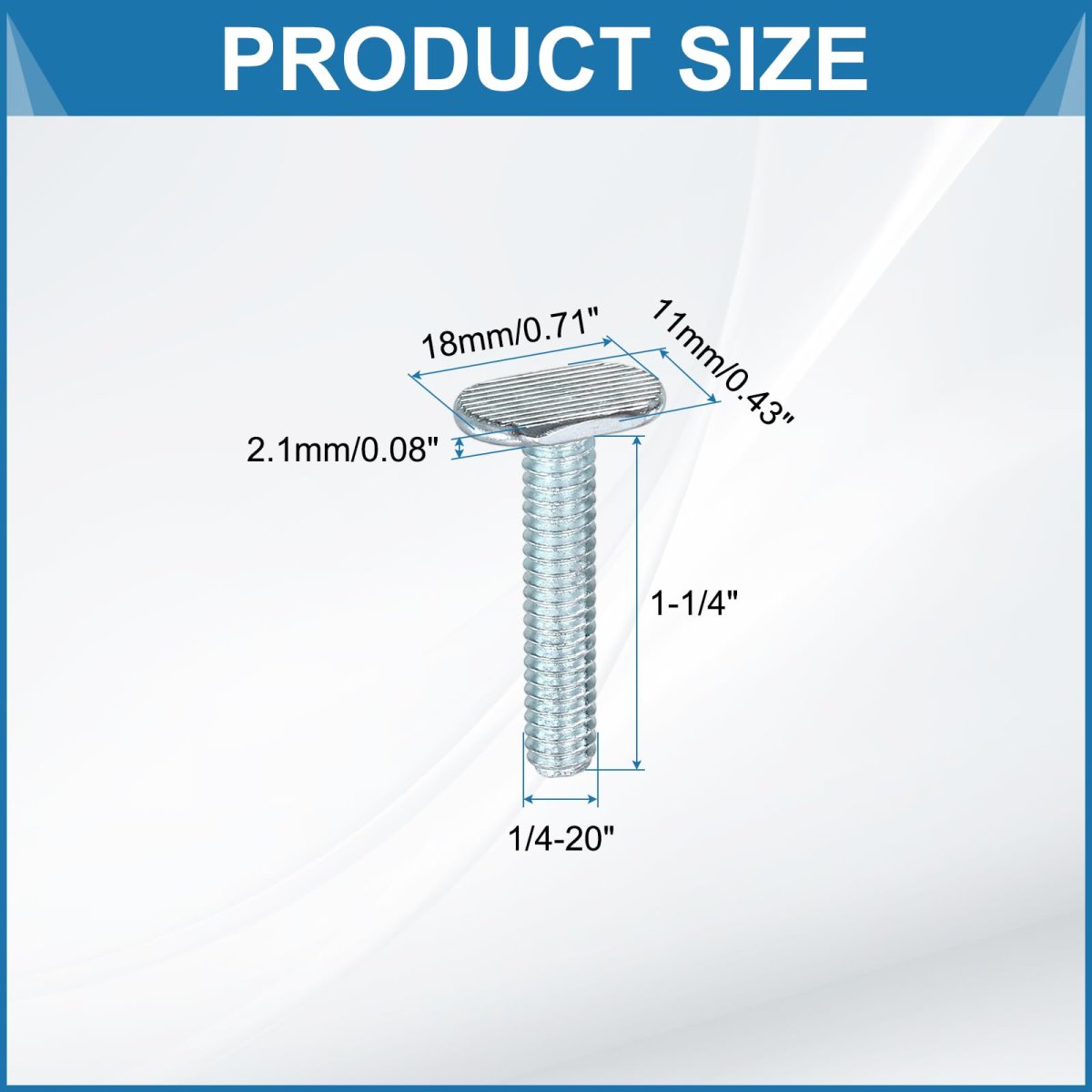 1 4 -20 Track Bolts 1-1 Inch Length 25 Pcs Drop-in Sliding T Slot Accessories For Woodworking Jigs And Fixtures Silver