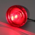 Httmt- Chrome Rear Turn Signal Indicator Light With Red Lens Compatible H-d Xl1200 Xl883 Softail Flde Flhc Flsb P N
