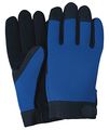 Illinois Glove Company 70xlb Synthetic Suede Mechanics Gloves Black Palm Blue Back Unlined Xl 