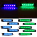Ocpty Marker Lights 10pcs Side Green Blue Kit Waterproof Surface Mounted Turn Signal Light Fit For Truck 4x4 Pickup Boats