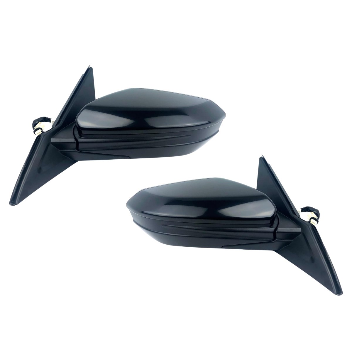 Spieg Side Mirror Set For 2016-2021 Honda Civic Lx Se Sport Power Adj Non-heated Black 3 Pins Pair Ho1320297 Ho1321283