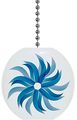 Blue Pinwheel Solid Ceramic Fan Pull 