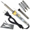 30w To 50w Adjustable Variable Temperature Soldering Iron Set Includes 3 Spare Tips Stand Holder And Solder Tube By Electronix
