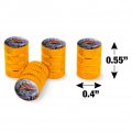 Winter Cabin Valve Stem Caps For Tire Rim Wheel Aluminum Yellow