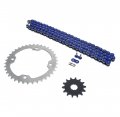 Blue Non O Ring Chain Sprocket Silver 2004-2013 Yamaha Yfz450 96l 14 38