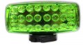 Toolusa 7 17 8 Cm Green Led Safety Light 24 Ultra-bright Leds Magnetic Base Hook Screw Mount Dual Function Flash Steady Low 